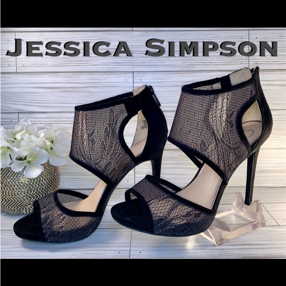 Jessica Simpson Shoes - Jessica Simpson Raveero Black Mesh Stiletto S:8M EUC